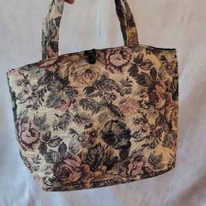 Floral Tapestry Tote Bag